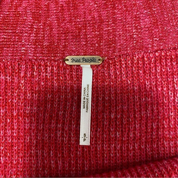 Free People Alana Knit Pullover Sweater Pink‎ Linen Blend Women’s Small - Picture 4 of 7